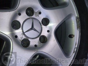 002. Mercedes Diamond Cut Alloy- Before Refurbishment