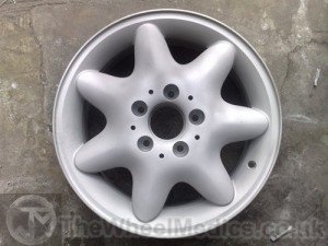 003. Alloy Wheel Sandblasted inside and out. To remove all paint & corrosion.