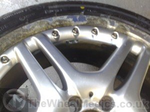 003. Mercedes AMG Split-Rim. Before- Bad Corrosion on Polished Lip.