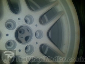 004. BMW 5 Series Alloy Wheel. Acid Dipped & Sandblasted, back to bare metal.