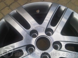 004. VW Golf. Fully Powder Coated before Diamond Cutting the face.
