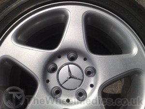 006. Mercedes Diamond Cut Alloy- After Full Refurbishment- ONLY Powder Coated