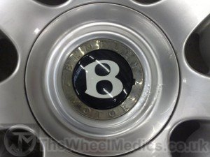 015. Bentley Continental Split Rim-Corrosion on Centre Cap. Before Refurbishment